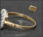 Preview: Diamant & Saphir Ring, 750 Gold & Silber, Antik um 1890