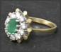 Preview: Vintage Diamant & Smaragd Ring mit 2,15ct, 585 Gold