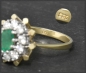 Preview: Vintage Diamant & Smaragd Ring mit 2,15ct, 585 Gold