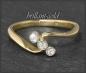 Preview: Antiker 0,20ct Diamantring aus 750 Gold & Platin