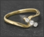 Preview: Antiker 0,20ct Diamantring aus 750 Gold & Platin