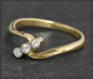 Preview: Antiker 0,20ct Diamantring aus 750 Gold & Platin