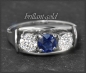 Preview: Antiker 1,40ct Diamant & Saphir Ring, 585 Weißgold