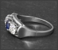 Preview: Antiker 1,40ct Diamant & Saphir Ring, 585 Weißgold