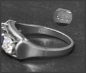 Preview: Antiker 1,40ct Diamant & Saphir Ring, 585 Weißgold