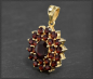 Preview: Anhänger mit 6,60ct Granaten aus 333 Gelbgold