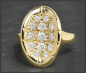 Preview: Designer Diamant Ring, 1,43ct Brillanten, 750 Gelbgold