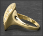 Preview: Designer Diamant Ring, 1,43ct Brillanten, 750 Gelbgold