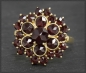 Preview: Vintage Granat Ring mit 4,60ct aus 333 Gelbgold