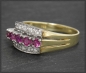 Preview: Diamant & Turmalin Ring mit 0,65ct, 585 Gold