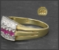 Preview: Diamant & Turmalin Ring mit 0,65ct, 585 Gold