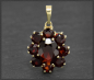 Preview: Anhänger aus 333 Gold, mit 4,90ct roten Granaten