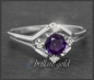 Preview: Diamant & Amethyst Ring mit 0,63ct, 585 Weißgold
