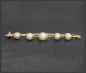 Preview: Antike 750 Gold Brosche mit weißen Perlen, um 1920