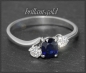 Preview: Diamant & Saphir 1,10ct Ring, 585 Weißgold
