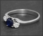 Preview: Diamant & Saphir 1,10ct Ring, 585 Weißgold