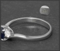 Preview: Diamant & Saphir 1,10ct Ring, 585 Weißgold