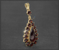 Preview: Granat Anhänger mit 11,4ct, 333 Gelbgold, Vintage