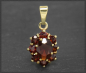 Preview: Granat Anhänger mit 2,70ct, 333 Gelbgold