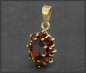 Preview: Granat Anhänger mit 2,70ct, 333 Gelbgold