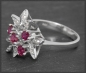 Preview: Diamant & Rubin Ring mit 0,64ct, 585 Gold, Vintage
