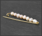Preview: Perlen Brosche aus 750 Gold, Vintage