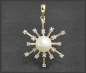 Preview: Diamanten & Perle Anhänger "Schneeflocke", 585 Gold