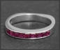 Preview: Eternity Ring mit 1,05ct Rubinen, 750 Weißgold
