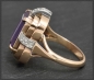 Preview: Antiker Amethyst & weißer Saphir Ring, Art Deco