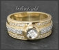 Preview: Diamant Ring, 0,45ct Brillanten, 585 bicolor Gold