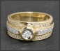 Preview: Diamant Ring, 0,45ct Brillanten, 585 bicolor Gold