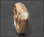 Preview: Diamant Ring mit 0,64ct, 585 Rotgold, Antik um 1880