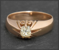 Preview: Diamant Ring mit 0,64ct, 585 Rotgold, Antik um 1880