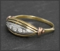 Preview: Diamant Ring mit 0,15ct, Antik 585 Gold Multicolor