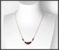 Preview: Gold Collier Kette mit 4,30ct roten Granaten