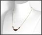 Preview: Gold Collier Kette mit 4,30ct roten Granaten