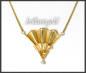 Preview: Citrin & Diamant Collier, 585 Gold Designer-Schmuck