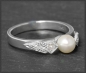 Preview: Vintage Diamant & Akoya Perlen Ring, 585 Weißgold