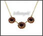 Preview: Vintage 333 Gold Collier; 4,60ct rote Granate