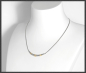 Preview: Collier mit 0,10ct Diamanten, 585 Weißgold & Gelbgold