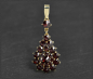 Preview: Gold Anhänger mit 4,80ct Granaten, 333 Gold, Vintage