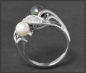 Preview: Tahiti & Akoya Perlen Ring mit Diamanten, 585 Weißgold