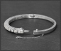 Preview: Antikes 3ct Diamant Brillant Armband mit Gravur, 750 Gold
