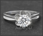 Preview: Diamant Ring mit 1,04ct Solitär, 750 Gold, Vintage