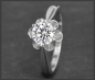 Preview: Diamant Ring mit 1,04ct Solitär, 750 Gold, Vintage