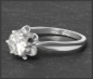 Preview: Diamant Ring mit 1,04ct Solitär, 750 Gold, Vintage