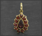 Preview: Vintage Gold Anhänger mit 1,15ct roten Granaten