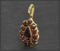 Preview: Vintage Gold Anhänger mit 1,15ct roten Granaten