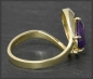 Preview: Ring mit violettem 3ct Amethyst, 585 Gelbgold