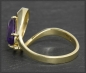 Preview: Ring mit violettem 3ct Amethyst, 585 Gelbgold